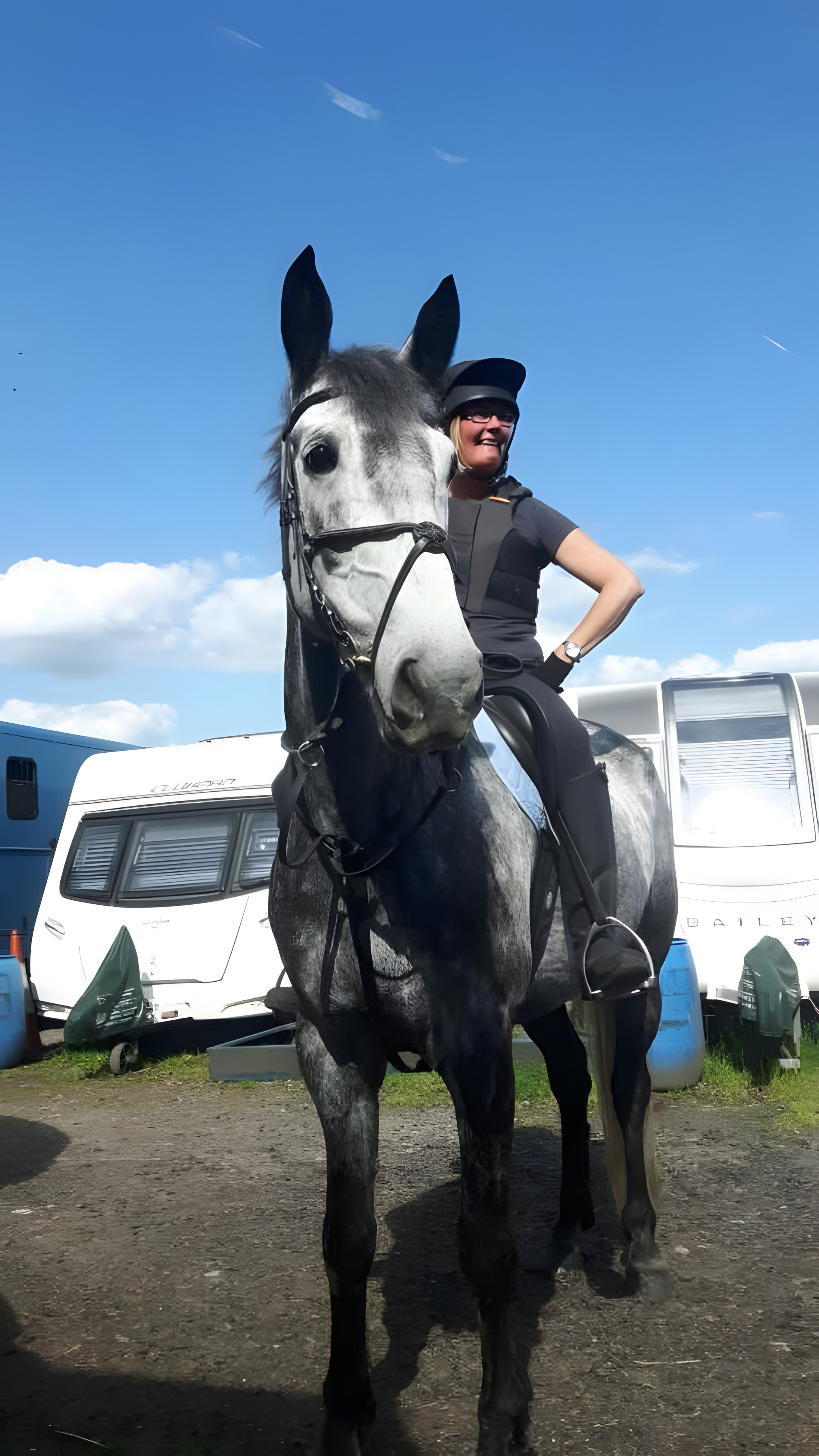 Debbie Bell riding Derry